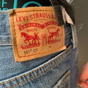 Levi’s mid waisted, pre ripped jeans